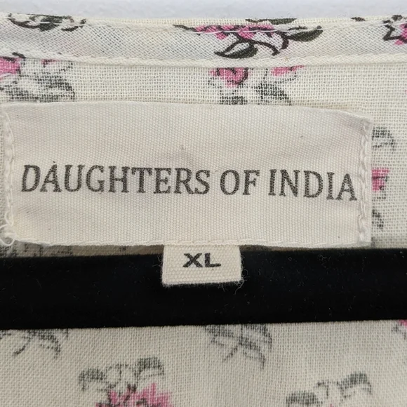 Daughters of India Zuri Maxi Wrap Peony Dress XL - Picture 7 of 10